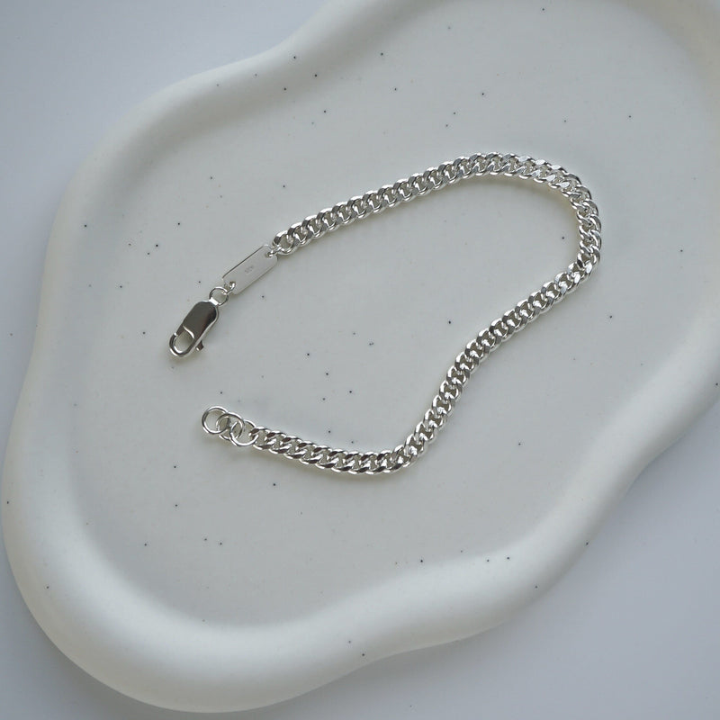 925 Sterling Silver Armband [Curb] Armband Sprezzi 