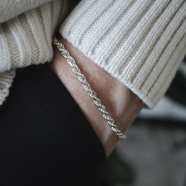 925 Sterling Silver Armband [Rope] Armband Sprezzi 