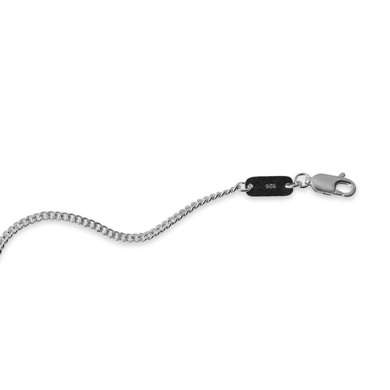 Silber Panzer Armband für Männer aus 925 Sterling Silver Curb Stil