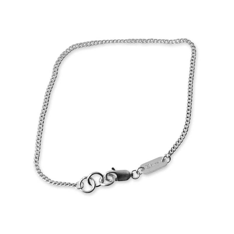 Silber Panzer Armband für Männer aus 925 Sterling Silver Curb Stil