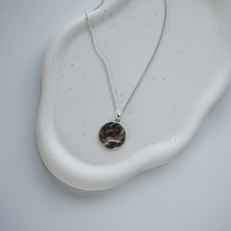 925 Sterling Silver Necklace [Hammered] Halsketten Sprezzi 