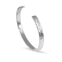 Silber Armreif im gehämmerten Vintage Design aus 925 Sterling Silber handgefertigt und wasserfest Sprezzi Fashion