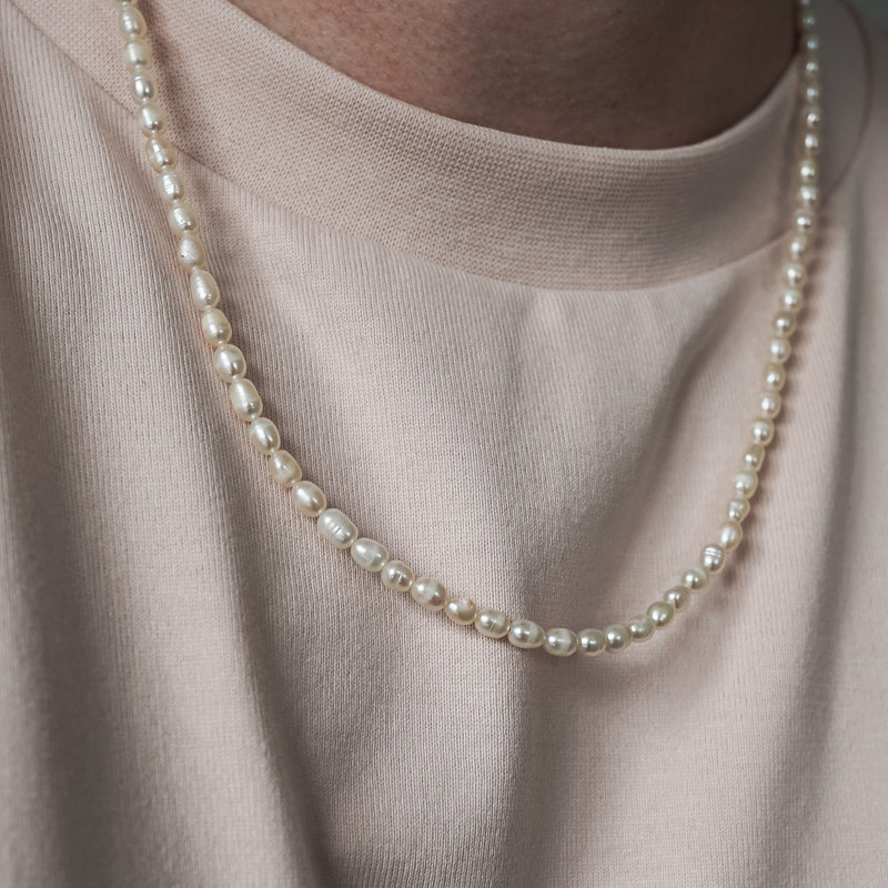 Streetwear Water Pearl Necklace Perlen Halskette Männer