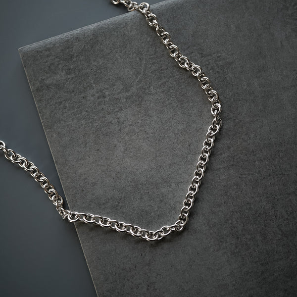 Silber Rolo Kette für Männer aus 925 Sterling Silber