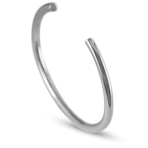 Männer Silber Armreif minimalistisch poliert aus Sterling Silver verstellbare Größe