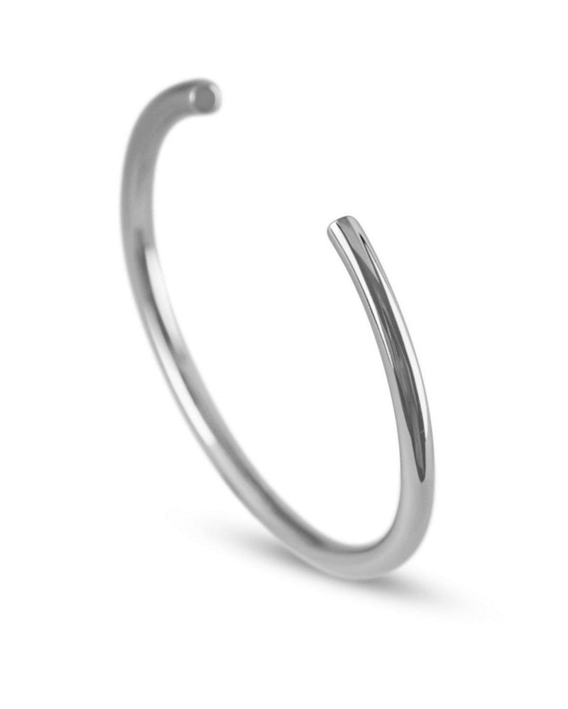 Männer Silber Armreif minimalistisch poliert aus Sterling Silver verstellbare Größe