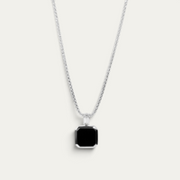 Halskette 925 Silber Anhänger [Onyx]