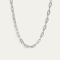 925 Sterling Silver Kette [Paperclip Chain]