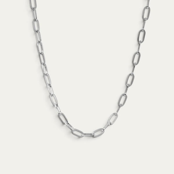 925 Sterling Silver Kette [Paperclip Chain]
