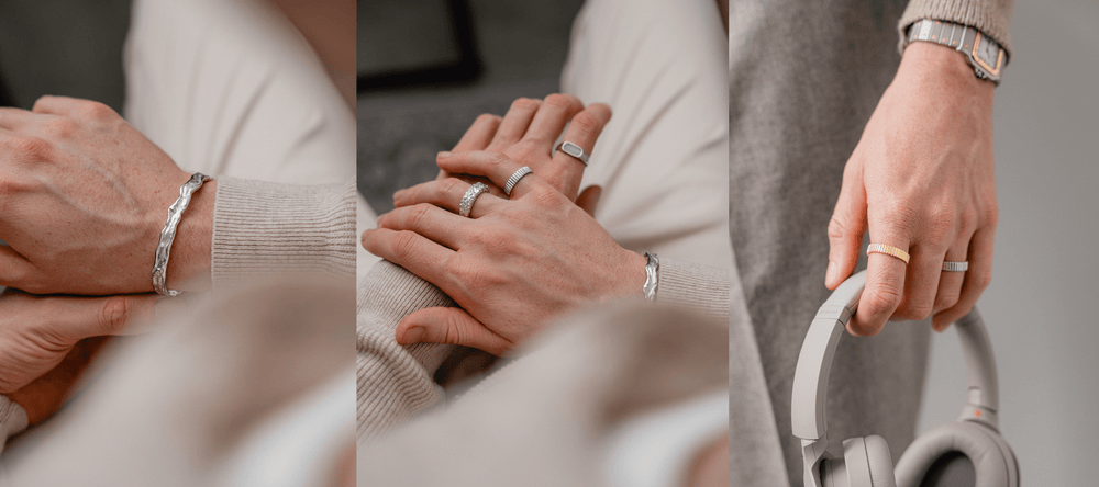 Herbst Schmuck Herren Essentials Monochrom Style Gold und Silber Accessoires Mannerschmuck 