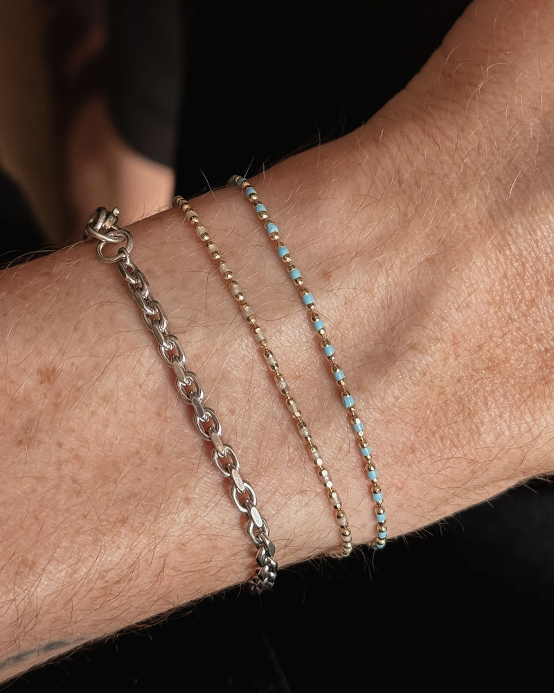 Hochwertiges 925 Silber Ketten Armband für Männer