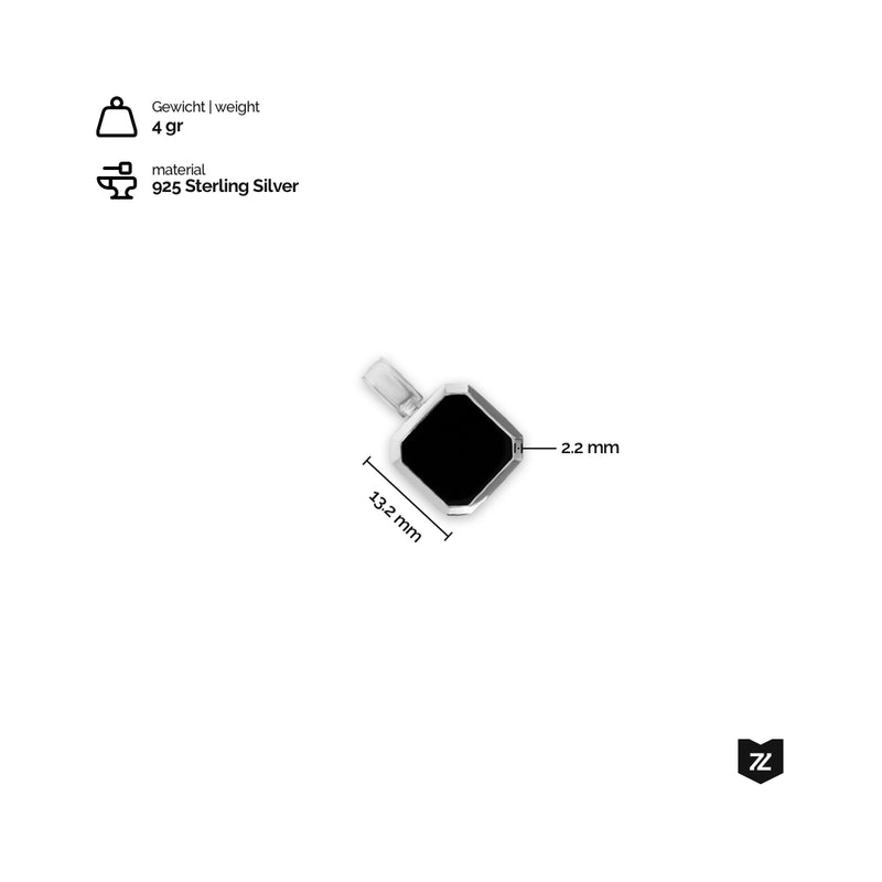 925 silver pendant [onyx]