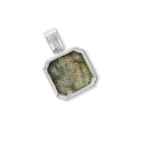 Larvikit Anhänger aus echtem 925 Sterling Silber Handgefertigt mit edlem Glanz und einzigartiger Maserung Sprezzi Fashion