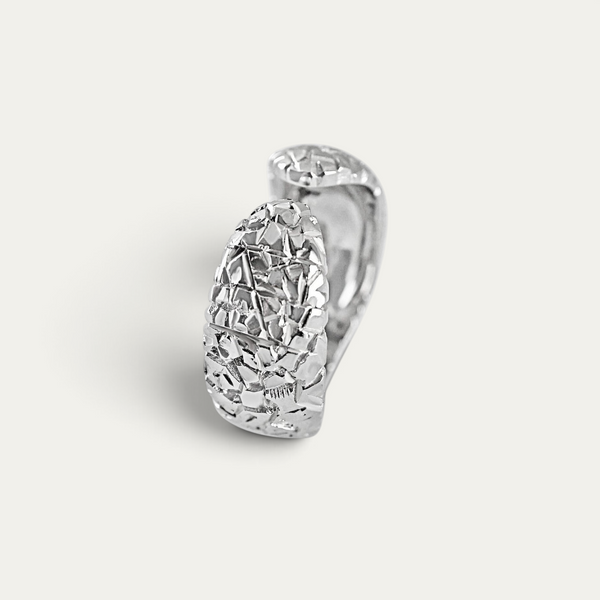 Anello Banda Aperto In Argento 925 [Meteorite]