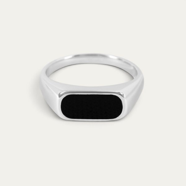 Ring 925 Silber & Gold [Onyx Enamel]