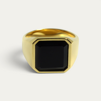 Siegelring Gold mit Onyx Stein [Octagonal]