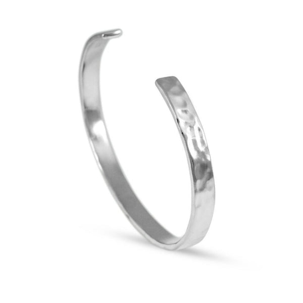 Hochwertiger Silber Armreif für Männer Vintage gehämmert Sprezzi Fashion