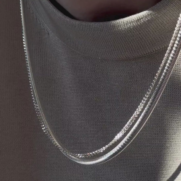 925 Sterling Silver Kette [Snake]