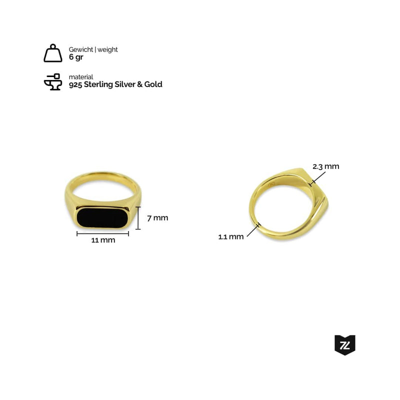 Ring Onyx Thin Ringe Sprezzi 