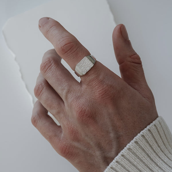 Minimalistischer Herren Ring aus 925 Sterling Silber handmade Sprezzi Fashion