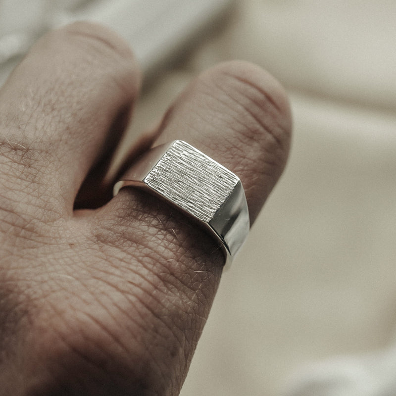 Minimalistischer Herren Ring aus 925 Sterling Silber handmade Sprezzi Fashion
