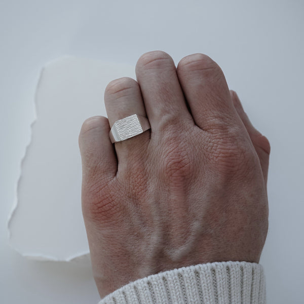 Minimalistischer Herren Ring aus 925 Sterling Silber handmade Sprezzi Fashion