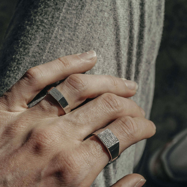 Ring-Set "Raw" Silver Thin & Standard Set Sprezzi 