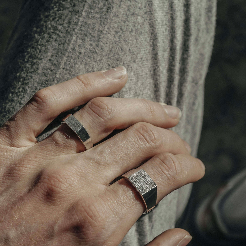 Ring-Set "Raw" Silver Thin & Standard Set Sprezzi 