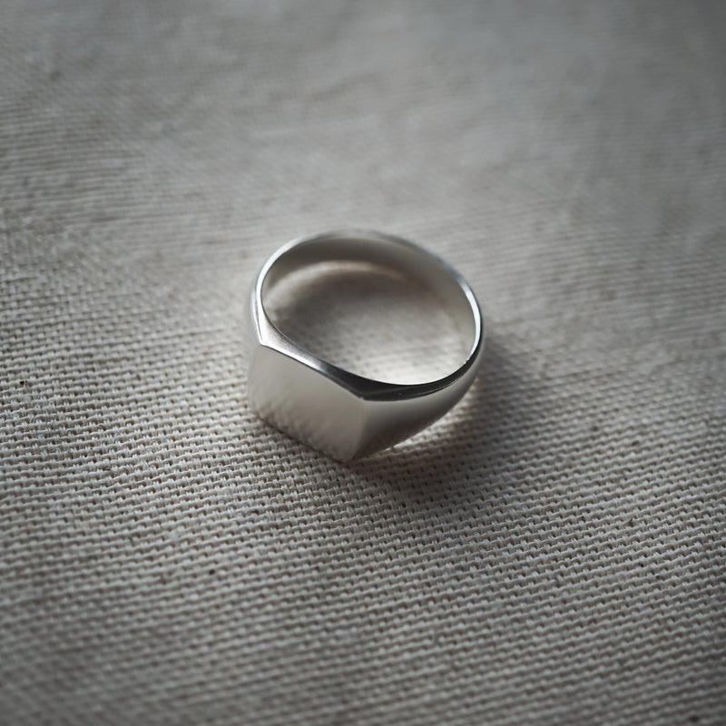 Minimalistischer 925 Silberring für Männer Siegelring