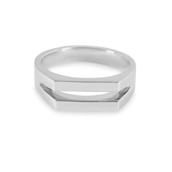 Minimalistischer Herren Ring aus 925 Silber und Gold handmade Sprezzi Fashion