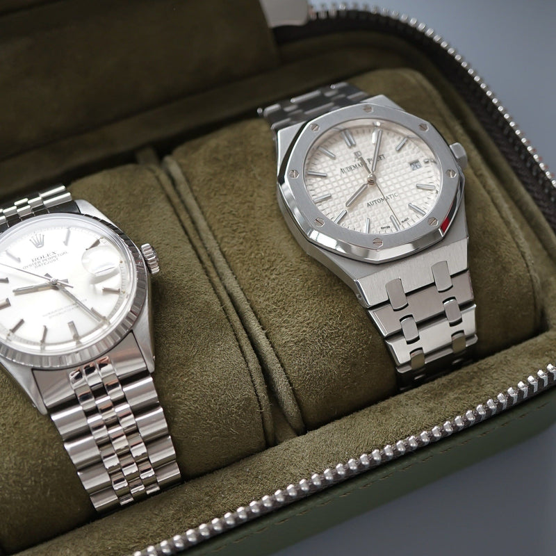 Uhrenbox 2 Uhren [Khaki] Uhrenrollen Sprezzi 