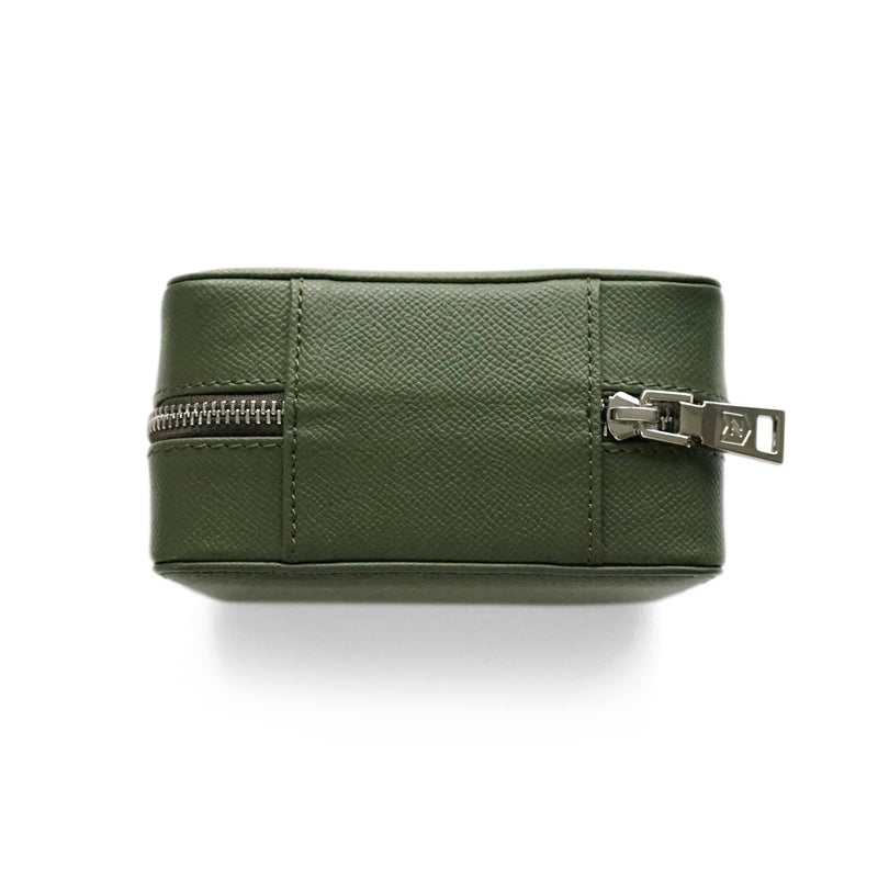 Luxuriöse Leder Uhrenbox khaki grün Aufbewahrung für bis zu 2 Uhren Sprezzi Fashion