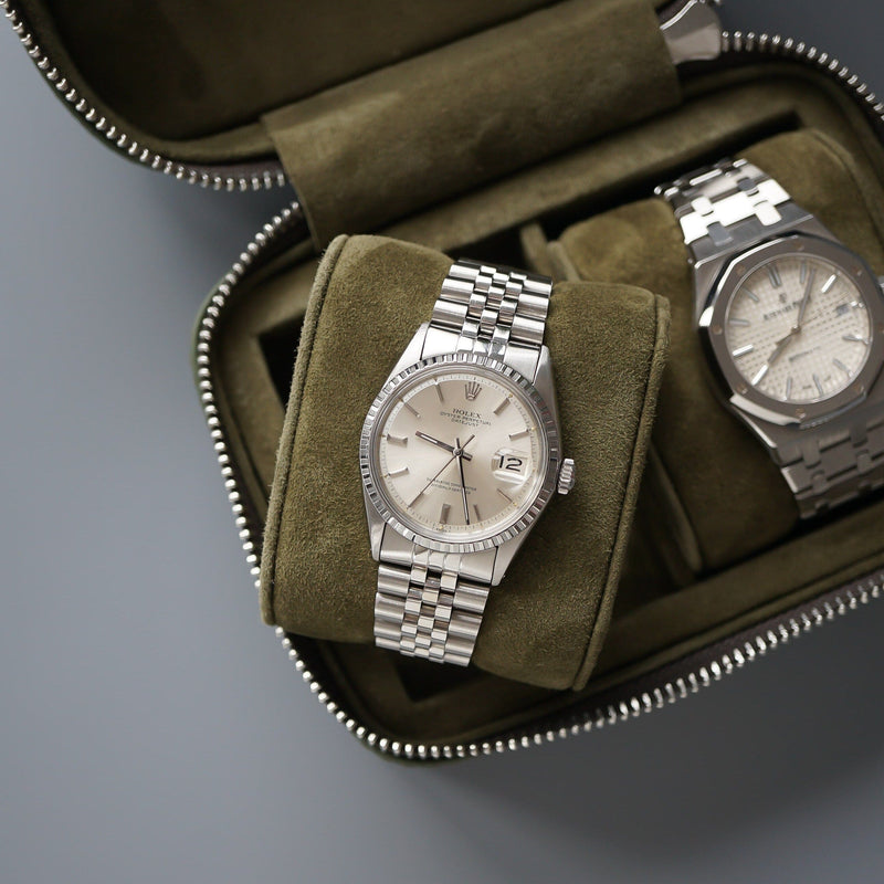 Uhrenbox 2 Uhren [Khaki] Uhrenrollen Sprezzi 