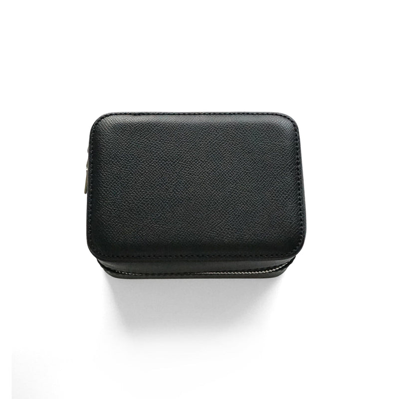 Luxuriöse Leder Uhrenbox schwarz Aufbewahrung für bis zu 2 Uhren Sprezzi Fashion