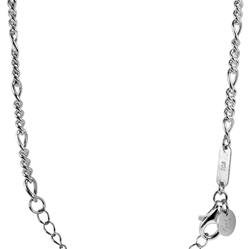 Sprezzi Fashion Herren Kette Silber Figaro Stil 925 Sterling Silver