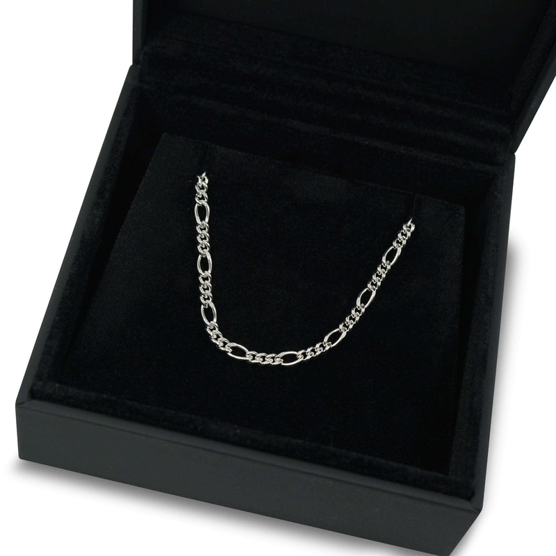Sprezzi Fashion Herren Kette Silber Figaro Stil 925 Sterling Silver