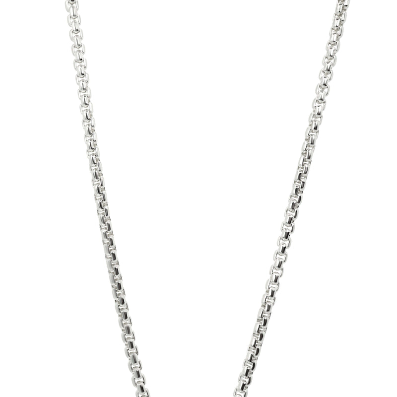 Männer Halskette mit feinen Box Gliedern aus 925 Silber Sprezzi Fashion