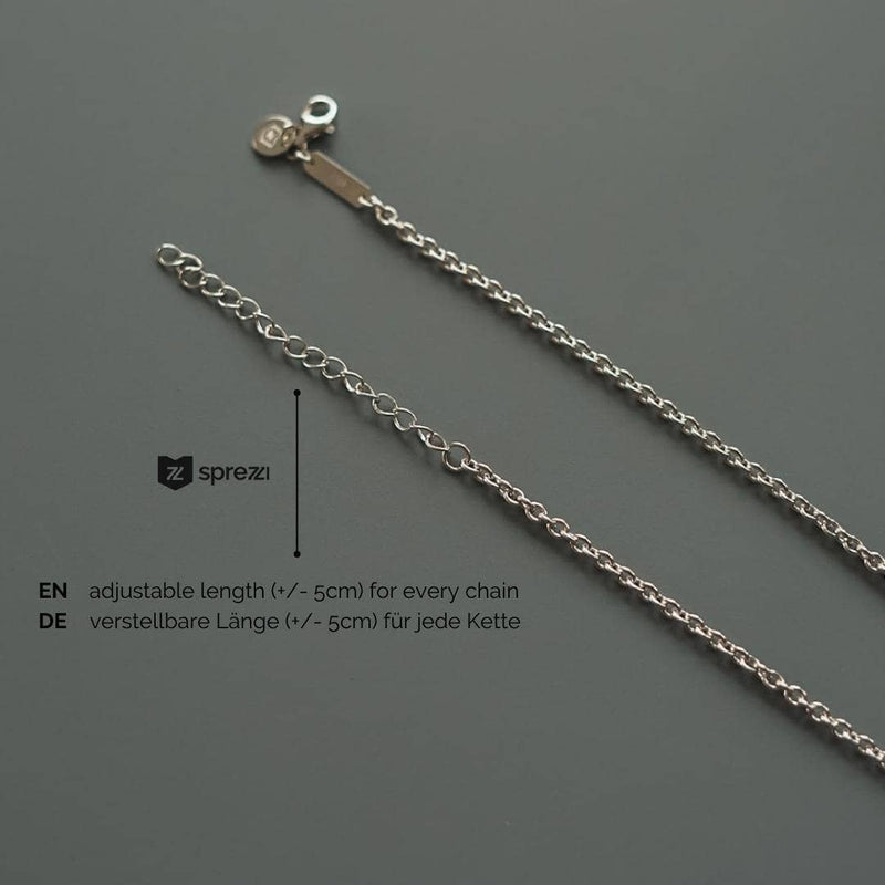 Sprezzi Fashion Herren Kette Silber Figaro Stil 925 Sterling Silver