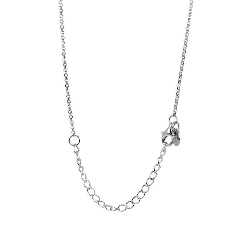 Herren Halskette aus 925 Sterling Silver mit gehämmertem Anhänger Sprezzi Fashion