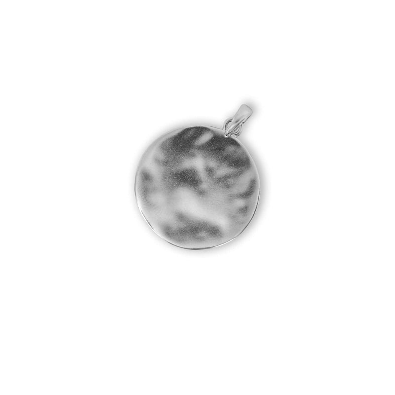 Herren Halskette aus 925 Sterling Silver mit gehämmertem Anhänger Sprezzi Fashion