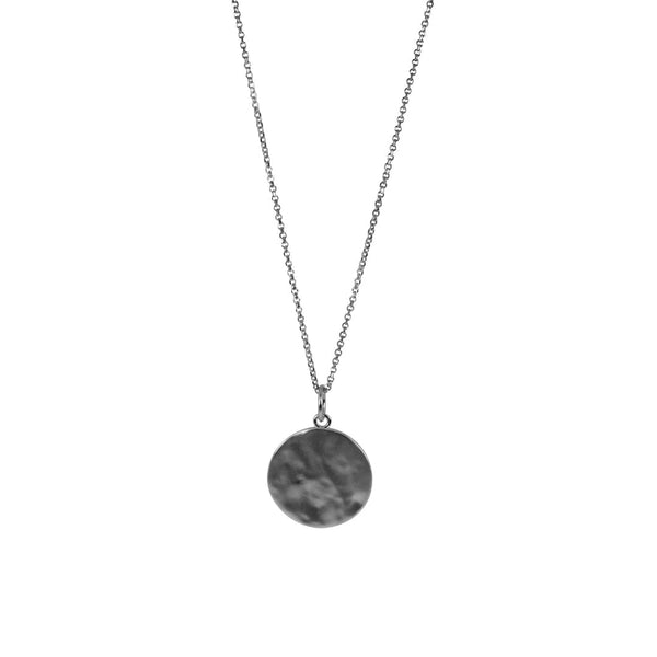 Herren Halskette aus 925 Sterling Silver mit gehämmertem Anhänger Sprezzi Fashion