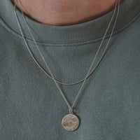 Halsketten Set Hammered und Box aus 925 Sterling Silber mit robustem Verschluss handgefertigt Sprezzi Fashion