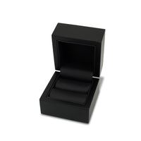 Premium Ring Aufbewahrungsbox aus schwarzem Leder mit elegantem Design und weichem Samtfutter für luxuriöse Aufbewahrung Sprezzi Fashion