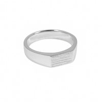 Herren Siegelring Raw Thin aus handgefertigtem 925 Sterling Silber minimalistisches Design Sprezzi Fashion