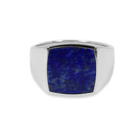 Siegelring mit blauem Lapis Stein für Männer aus 925 Sterling Silver Sprezzi Fashion