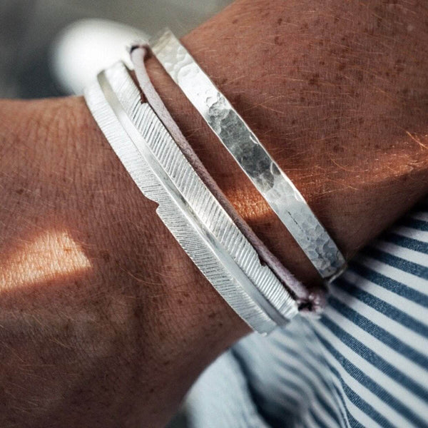 Hochwertige Silber Armreifen für Männer im Schmuck-Set kaufen