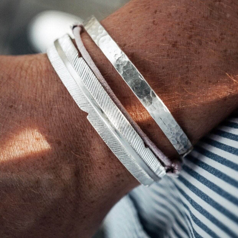Hochwertige Silber Armreifen für Männer im Schmuck-Set kaufen