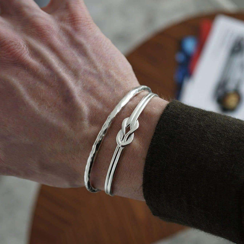 Hochwertige Silber Armreifen für Männer im Schmuck-Set kaufen
