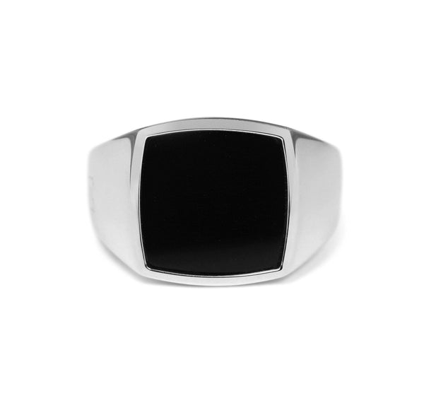 Armreif Schwarz und Onyx Ring Silber Set Set Sprezzi 