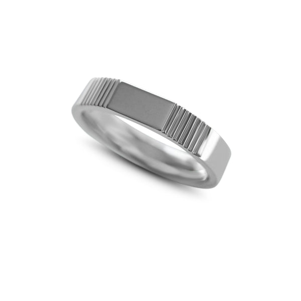 Moderner Männer Ring aus 925 Silber und Gold von Sprezzi Fashion